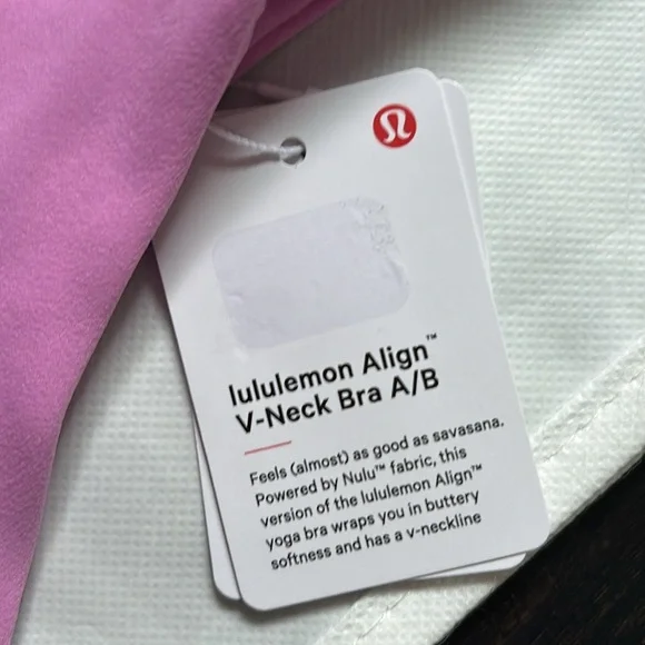 LULULEMON ALIGN V-NECK BRA A/B IN DAHLIA MAUVE (DHMU) SZ 8 NWT